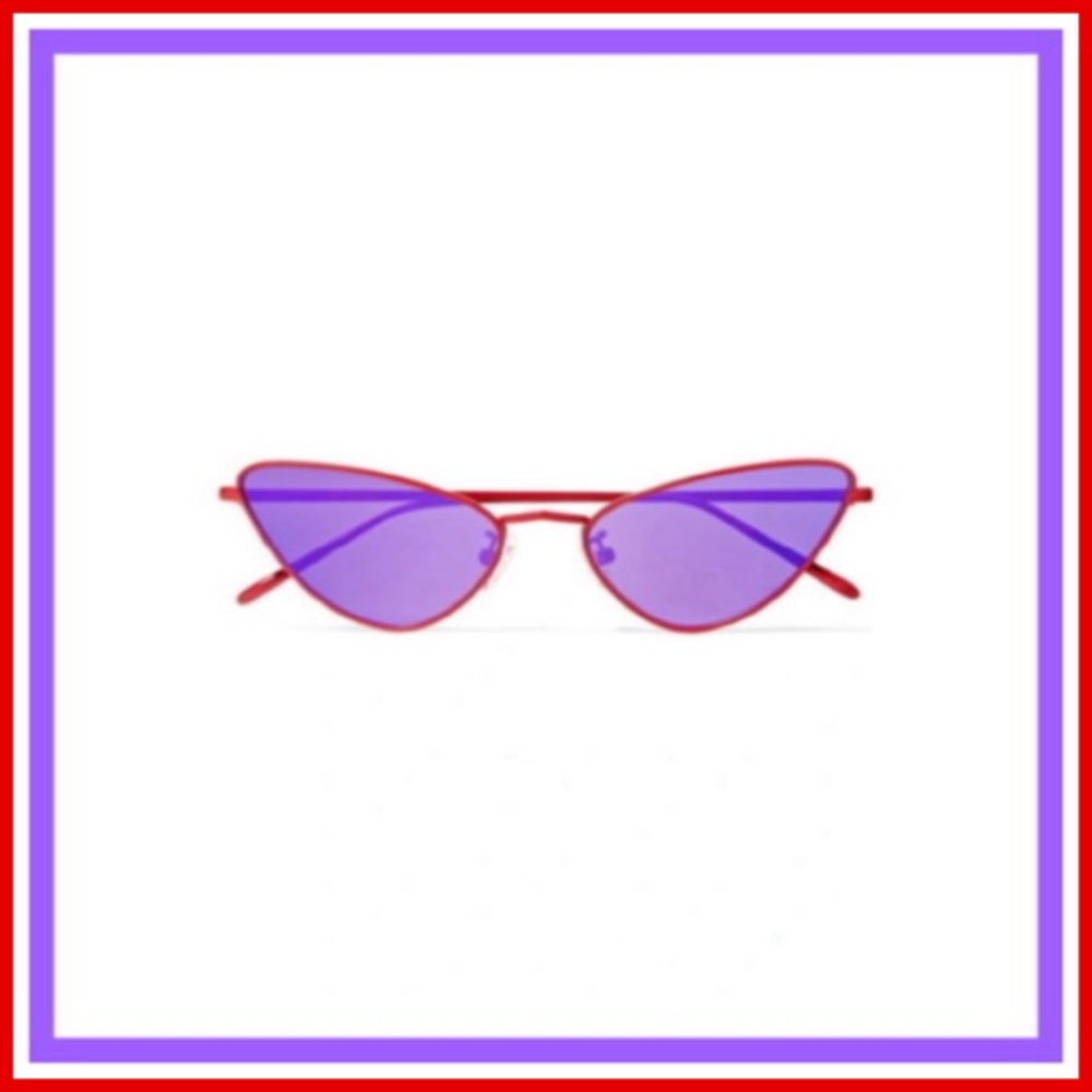 Poppy Lissiman Cult Chichi Sunglasses Red and Purple Cat-Eye w mirror tint❤️💜💕